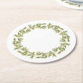 THYME WREATH Round Paper Untersetzer (Angewinkelt)