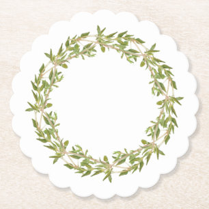 THYME WREATH Rund-Papier Untersetzer