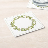 THYME WREATH Square Paper Untersetzer (angewinkelt)