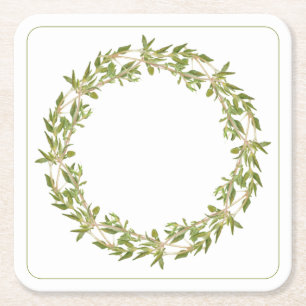 THYME WREATH Square Paper Untersetzer