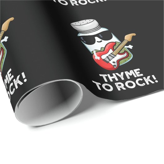 Thyme zu Rock Funny Herb Pub Dark BG Geschenkpapier (Rolleneckpunkt)