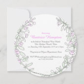 Thymian Art Round Brautparty lädt ein Einladung (Rückseite)