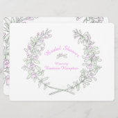 Thymian Kranz Art Brautparty laden Einladung (Vorne/Hinten)