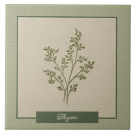 Thymian-Kräuter-Küchengarten-Faux-Relief Fliese