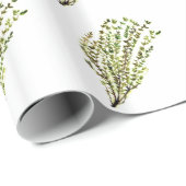 Thymian Kräuterküche Aquarell Rustikal Grün Chic Geschenkpapier (Rolleneckpunkt)