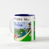 Thymian (Zeit) zum sich - von Ralphie zu Zweifarbige Tasse (Vorderseite Links)