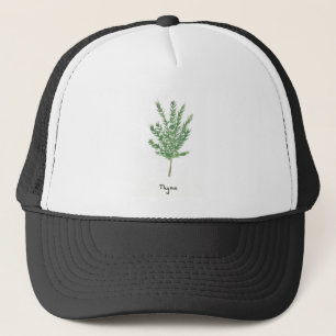 Thymianpflanzen Grüne botanische Vintage Pflanze Truckerkappe