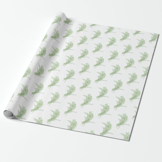 Thymianzeichnung Geschenkpapier (Ungerollt)