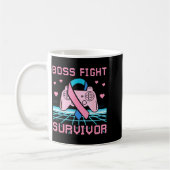 Thyroid Cancer Awareness Boss Fight Survivor Gamer Kaffeetasse (Links)