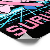 Thyroid Cancer Awareness Boss Fight Survivor Gamer Poster (Ecke)