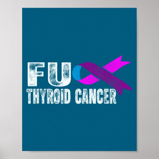 Thyroid Cancer Awareness Retro Thyroid Cancer Surv Poster (Vorne)
