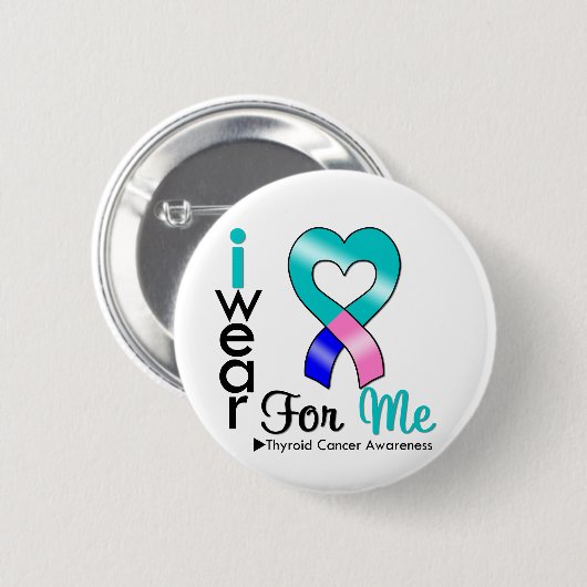 THYROID CANCER Band für mich Button (Vorne & Hinten)