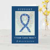 Thyroid Paisley Awareness Ribbon individuelle Kart Karte (Gelbe Blume)