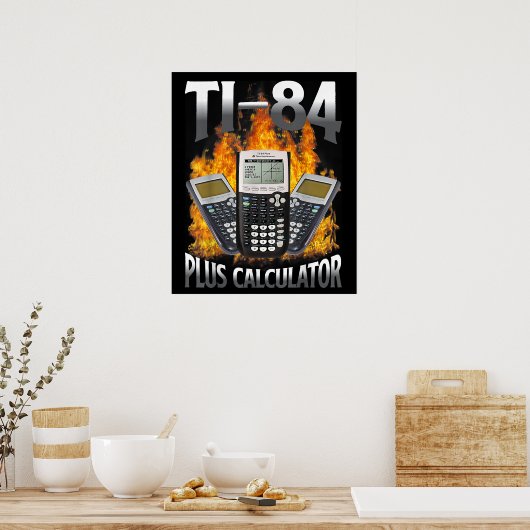 Ti-84 Plus Calculator Funny Math Teacher Poster (Küche)