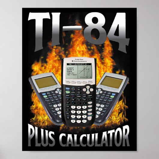 Ti-84 Plus Rechner Lustiger Mathe Lehrer Poster (Vorne)