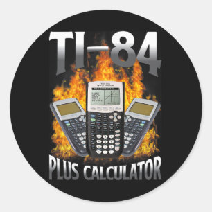 Ti-84 Plus Rechner Lustiger Mathematik-Lehrer Runder Aufkleber
