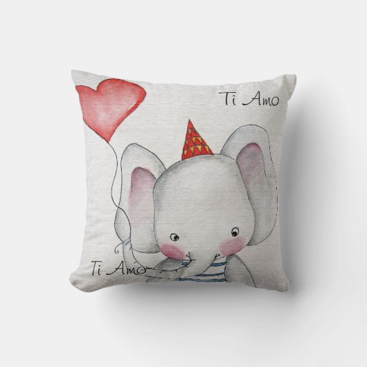 Ti-Amo-Baby-Elefant-Wurfs-Kissen Kissen (Vorderseite)