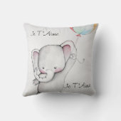 Ti Amo Baby Elephant Throw Kissen (Rückseite)