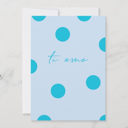 Ti amo flat Greeting Card Karte (Vorderseite)