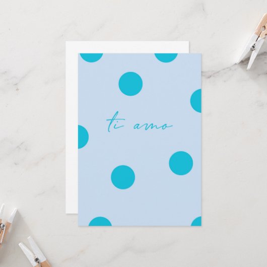 Ti amo flat Greeting Card Karte (Vorderseite/Rückseite Beispiel)