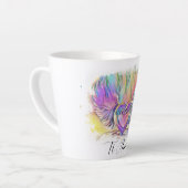 *~* Ti Amo I Liebe Ihr Herz Flügel Farbige AP78 Milchtasse (Linke Ecke)