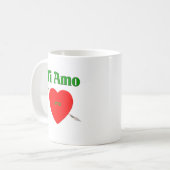 Ti-Amo (i-Liebe Sie) Kaffeetasse (Vorderseite Links)