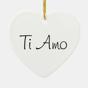 Ti Amo/I Liebe Sie Keramikornament