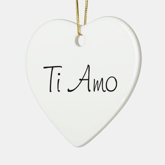 Ti Amo/I Liebe Sie Keramikornament (Links)