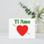 Ti Amo (I Liebe Sie) Postkarte (Stehend Vorderseite)