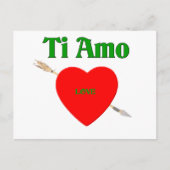 Ti Amo (I Liebe Sie) Postkarte (Vorderseite)