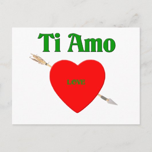 Ti Amo (I Liebe Sie) Postkarte (Vorderseite)