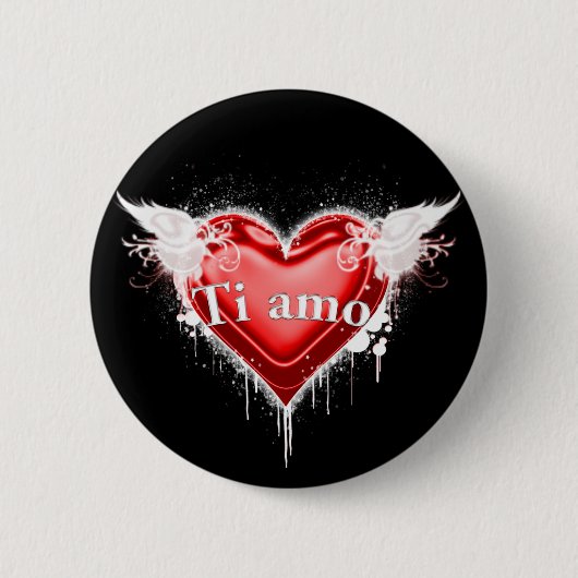 Ti amo (ich Liebe Sie) Button (Vorderseite)