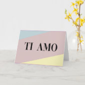 Ti amo Italia Sprachschrift Karte (Gelbe Blume)