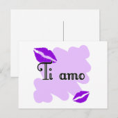 Ti amo - Italienisch I Liebe Sie Postkarte (Vorne/Hinten)