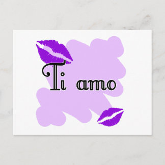 Ti amo - Italienisch I Liebe Sie Postkarte