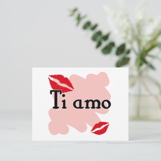Ti amo - Italienisch I Liebe Sie Postkarte (Stehend Vorderseite)