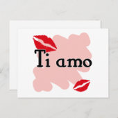 Ti amo - Italienisch I Liebe Sie Postkarte (Vorne/Hinten)