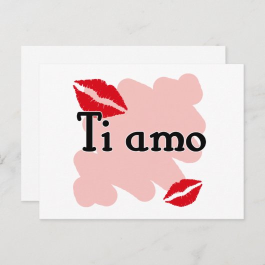 Ti amo - Italienisch I Liebe Sie Postkarte (Vorne/Hinten)