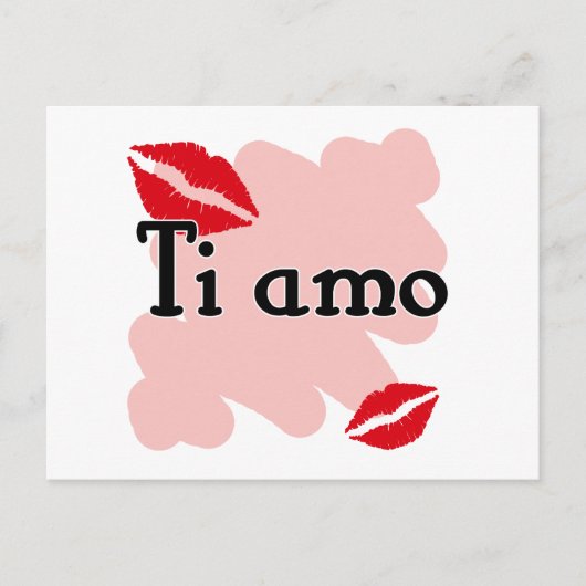 Ti amo - Italienisch I Liebe Sie Postkarte (Vorderseite)