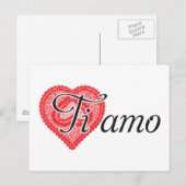 Ti amo (italienisch) postkarte (Vorne/Hinten)