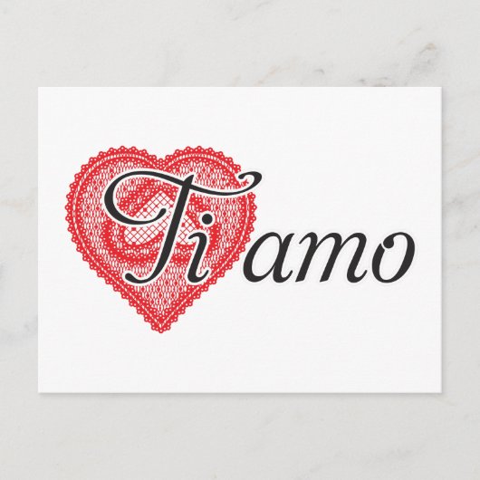 Ti amo (italienisch) postkarte (Vorderseite)