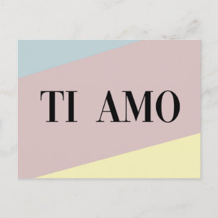 Ti amo italienische Schrift Postkarte