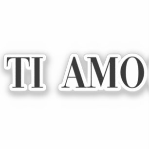 Ti-amo-Schrift Aufkleber