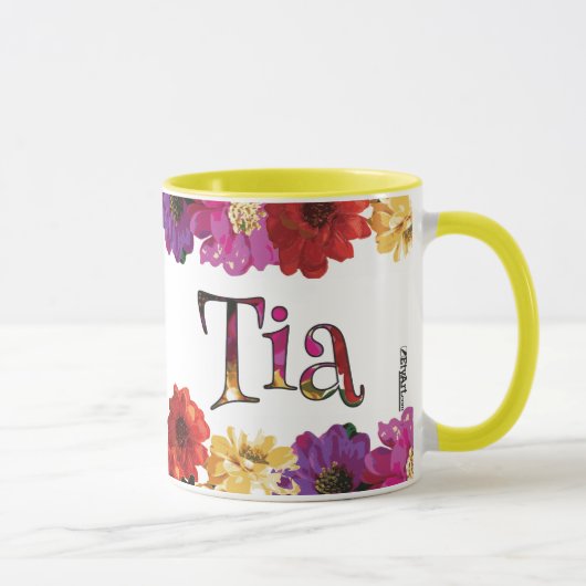 Tia bunter Spaß-BlumenTasse Tasse (Rechts)