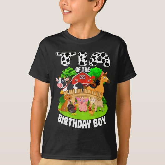 Tia Of The Bday Boy Farm Animals Matching Farm The T-Shirt (Vorderseite)
