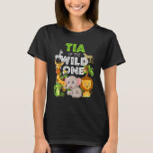 Tia Of The Wild One Zoo Birthday Safari Jungle Ani T-Shirt (Vorderseite)