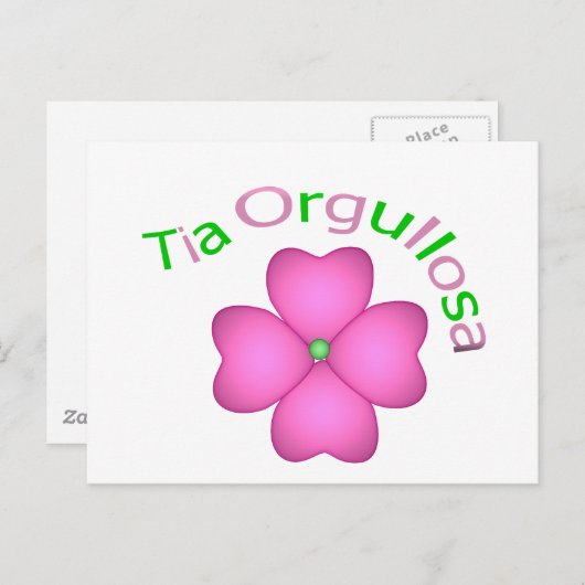 Tia Orgullosa Postkarte (Vorne/Hinten)