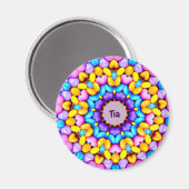 TIA ~ Personalisiertes Ostermuster Fraktal ~ Magnet (Vorderseite/Rückseite)