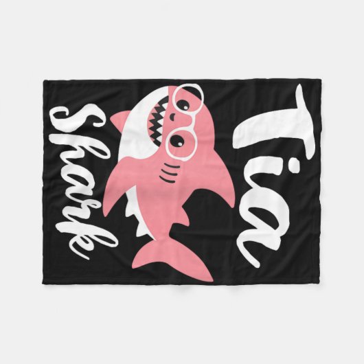 Tia Shark Mother's Day Oma Funny Fleecedecke (Vorderseite (Horizontal))