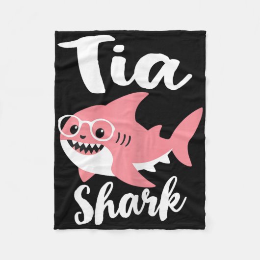 Tia Shark Mother's Day Oma Funny Fleecedecke (Vorderseite)